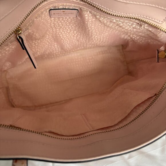 Kate Spade Sawyer Street Maxi Tote Pink Tote with Bow Zipper Top Shoulder Bag - Picture 13 of 16